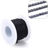 1 Yard SS6 Black Colourful Metal Chain Rhinestone Banding